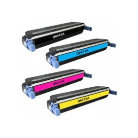 Pack 4 toners HP Q6470A / 501A Couleur Compatible